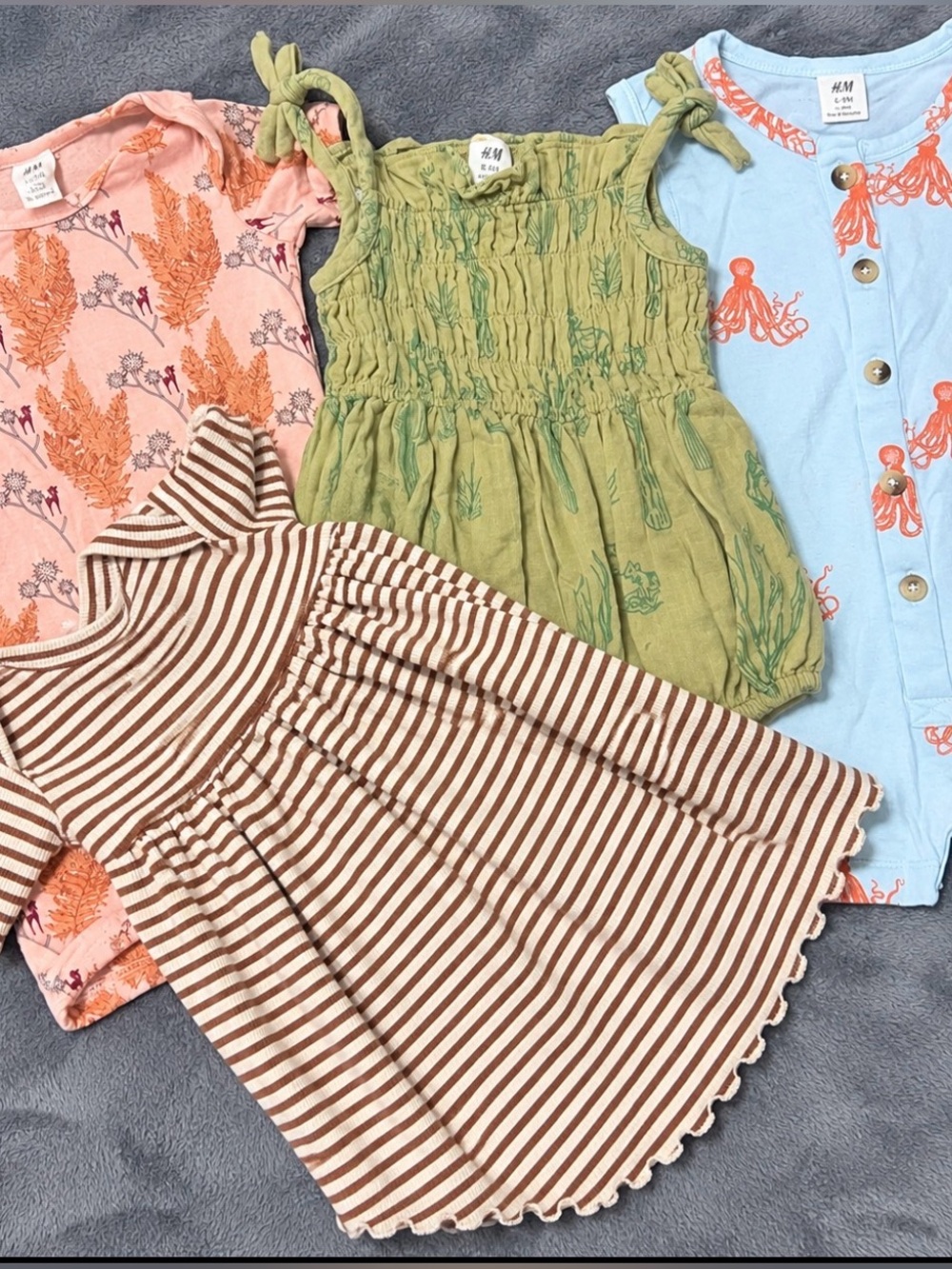 Kate Quinn Baby Clothes Bundle 4pc Organic Cotton Bamboo 3-6M